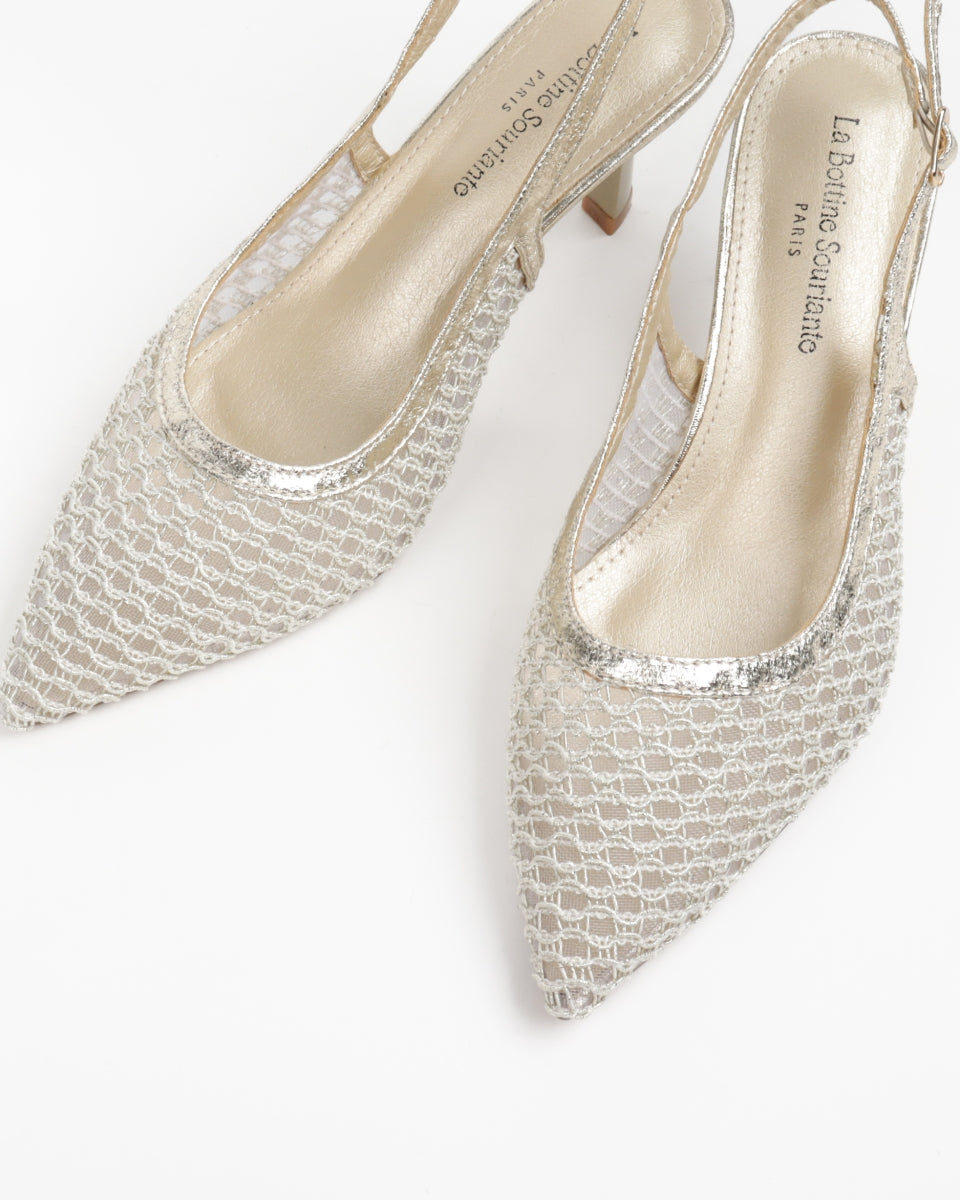 Lace pumps - Gold