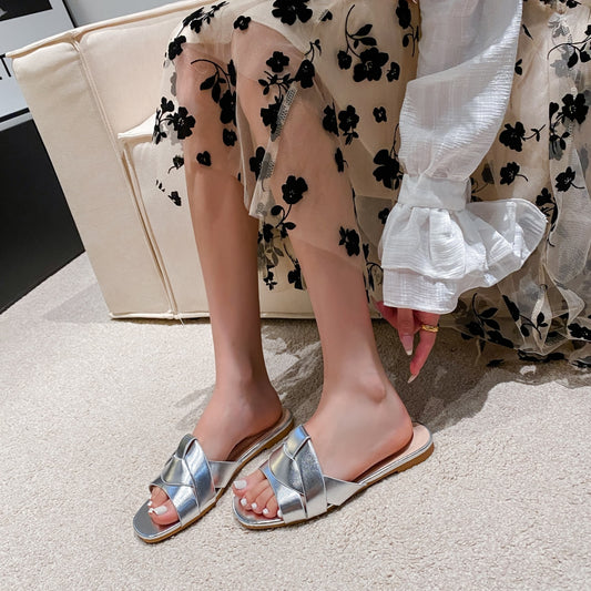 Criss-cross slides - Silver