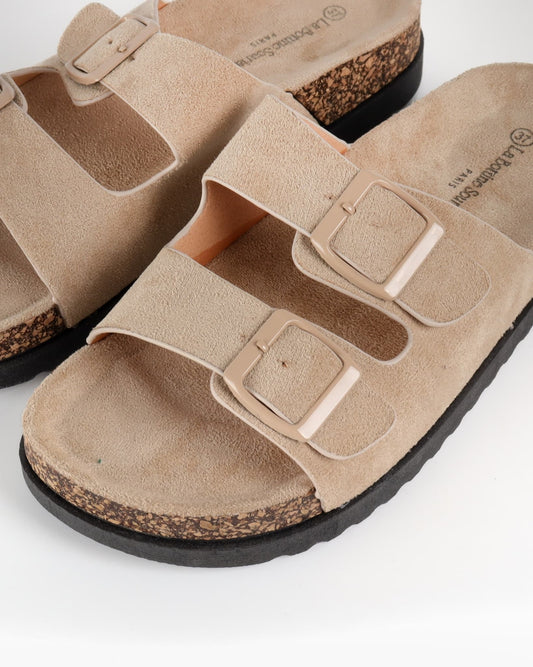 Suede sandal - Beige