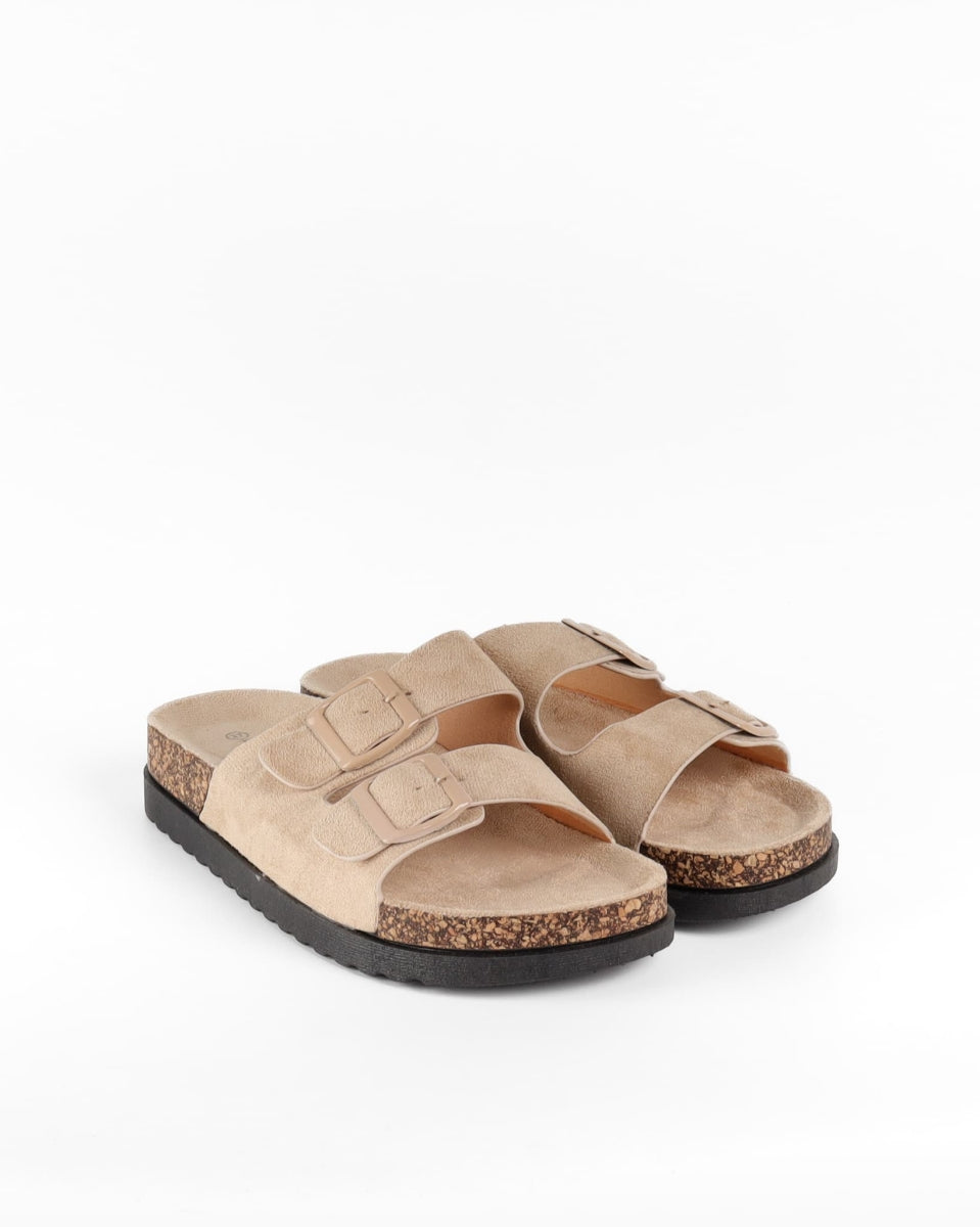 Suede sandal - Beige