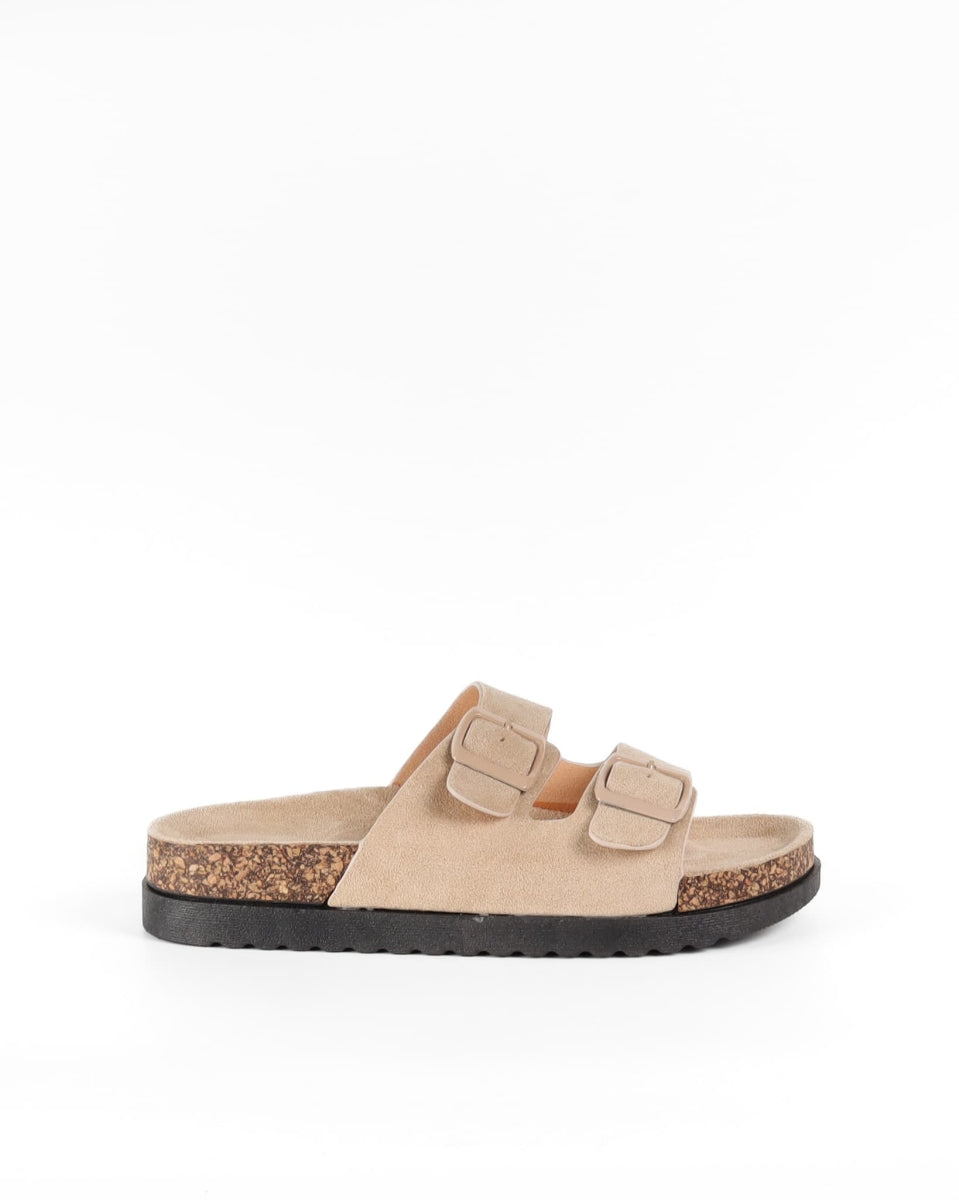Suede sandal - Beige