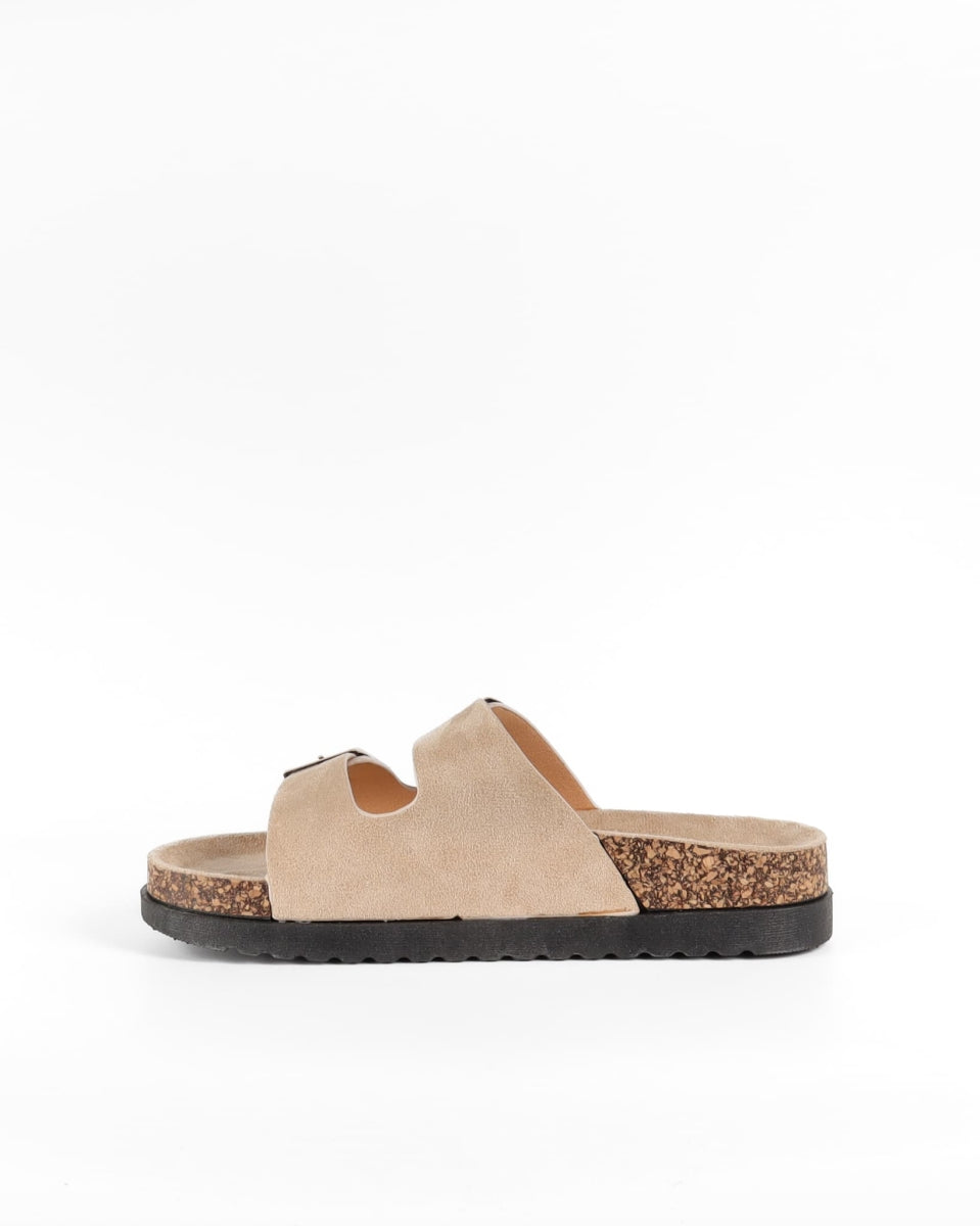Suede sandal - Beige