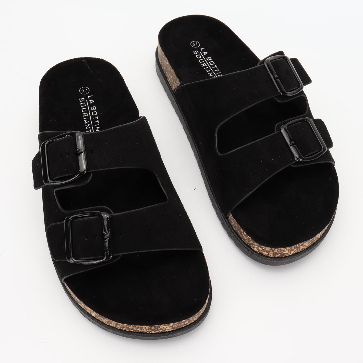 Suede sandal - Black