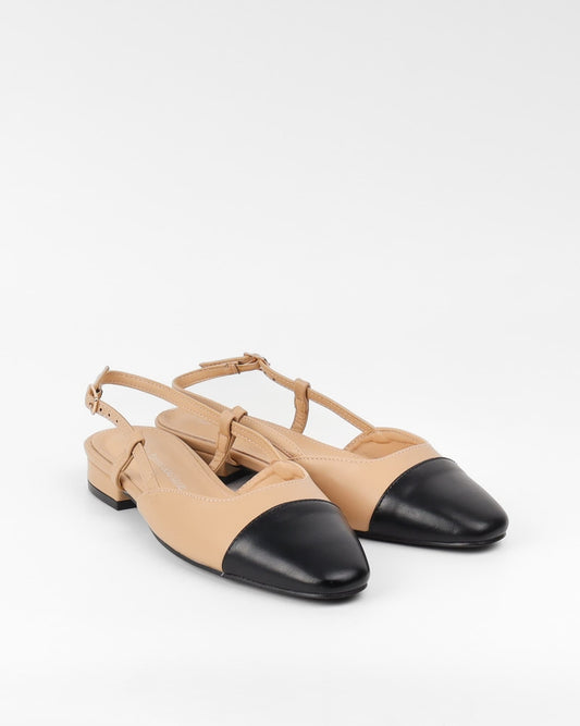 Flat slingbacks - Beige