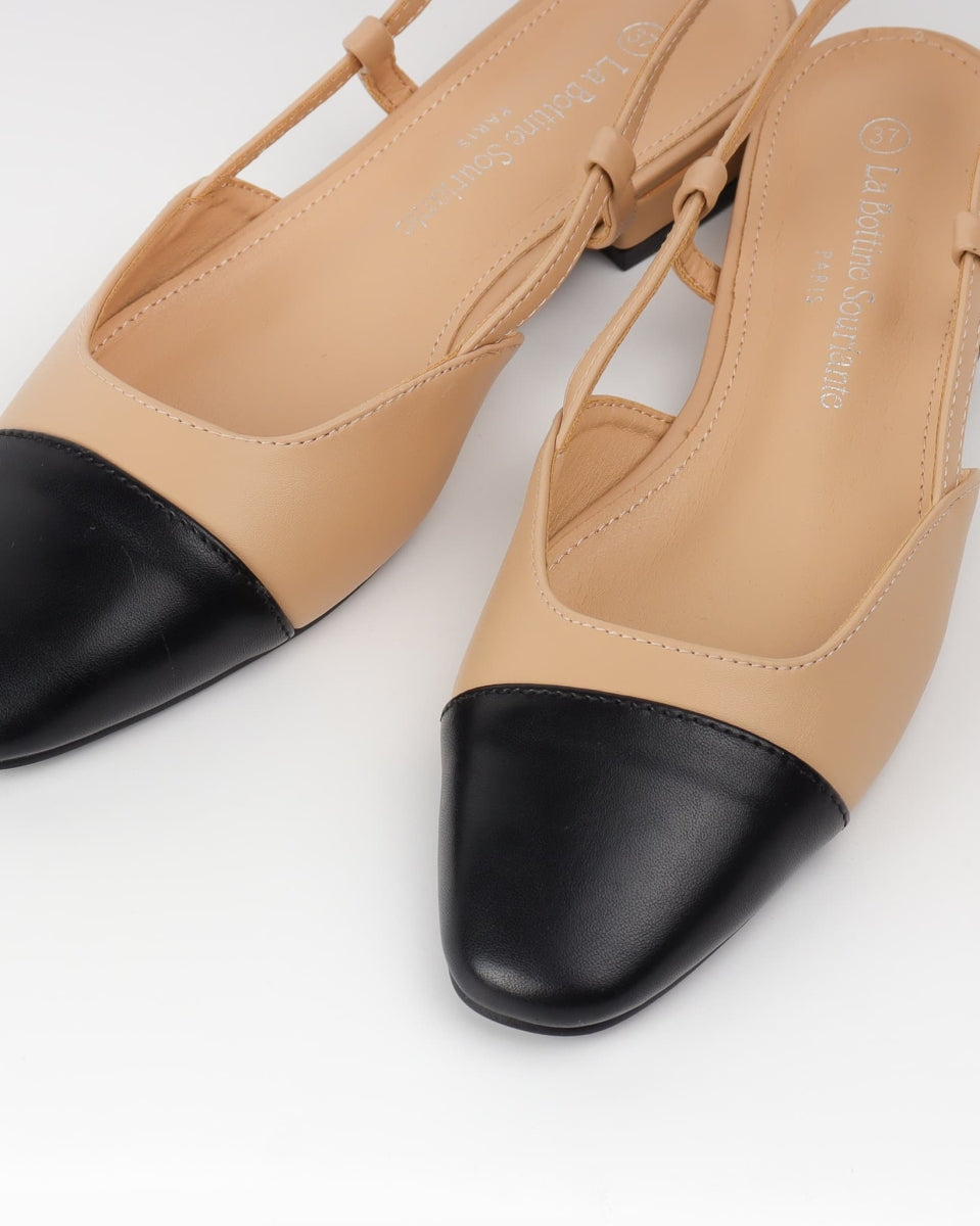 Flat slingbacks - Beige