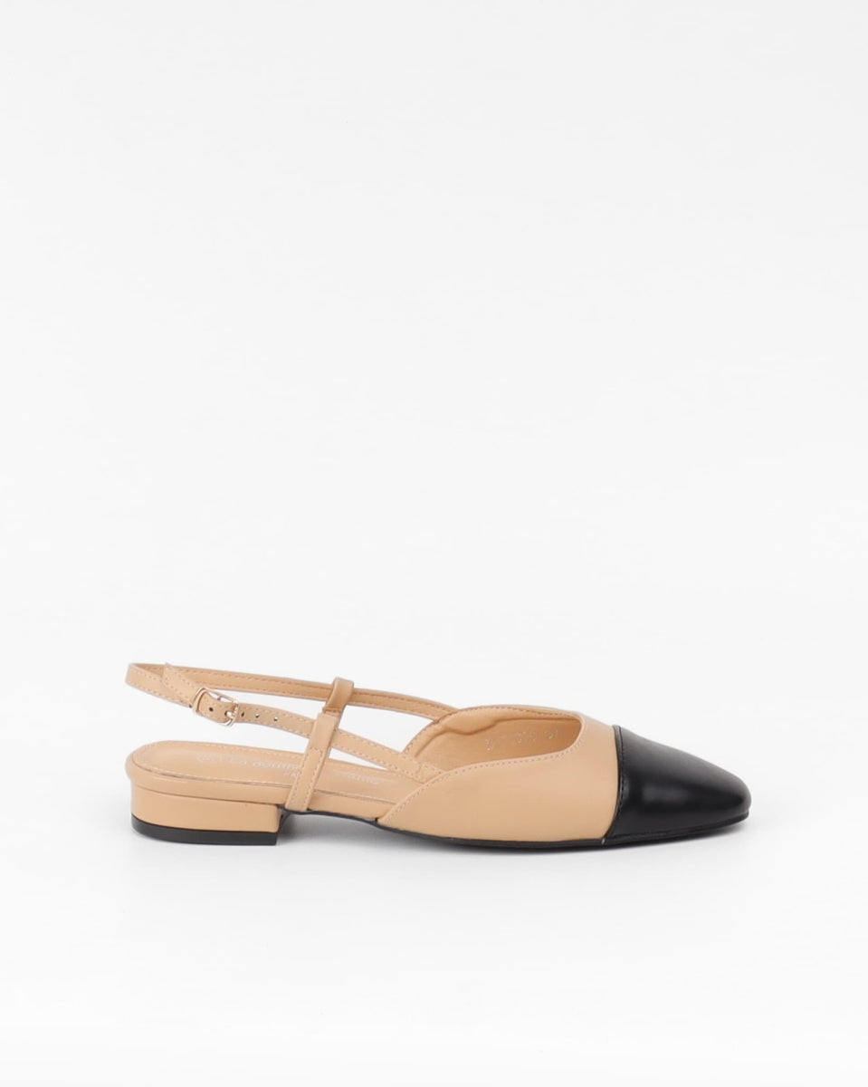 Flat slingbacks - Beige