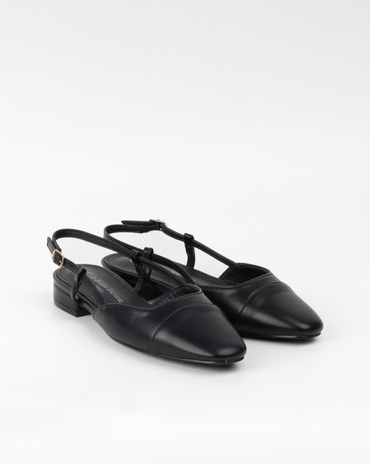Flat slingback shoes - Black