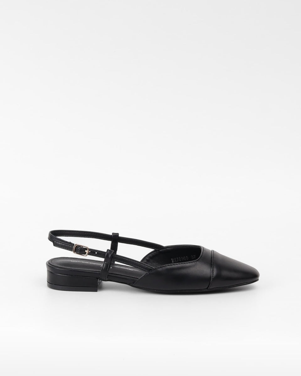 Flat slingback shoes - Black
