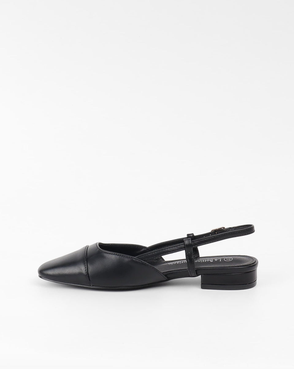Flat slingback shoes - Black