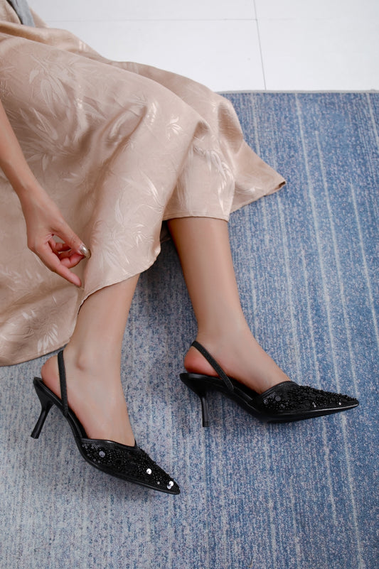 Sequined pumps - Black