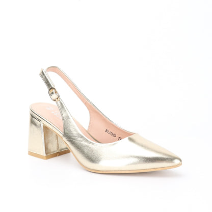 Slingback-pumps met puntige neus - Goudkleurig