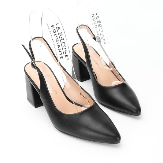 Pointed slingback pumps - Black