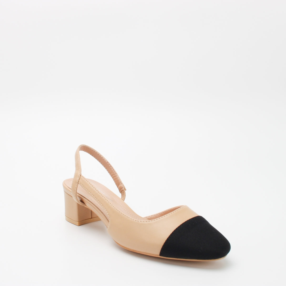Slingback Pumps - Beige