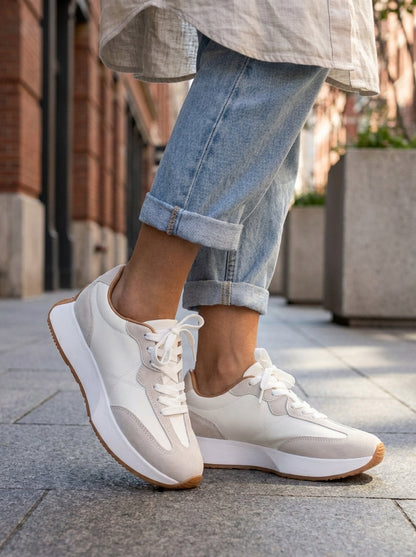 Baskets casual Retro - Blanc