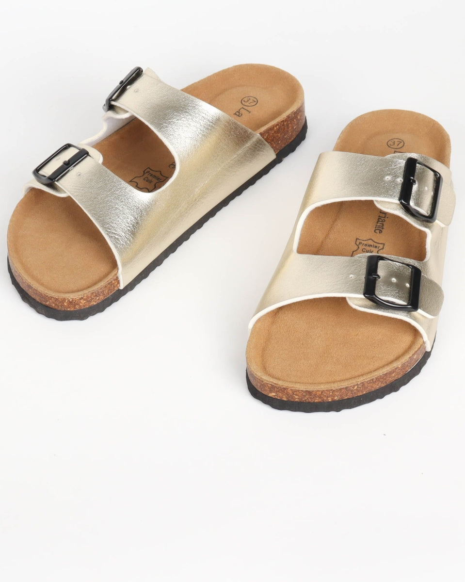 Arizona Leather Sandal - Gold