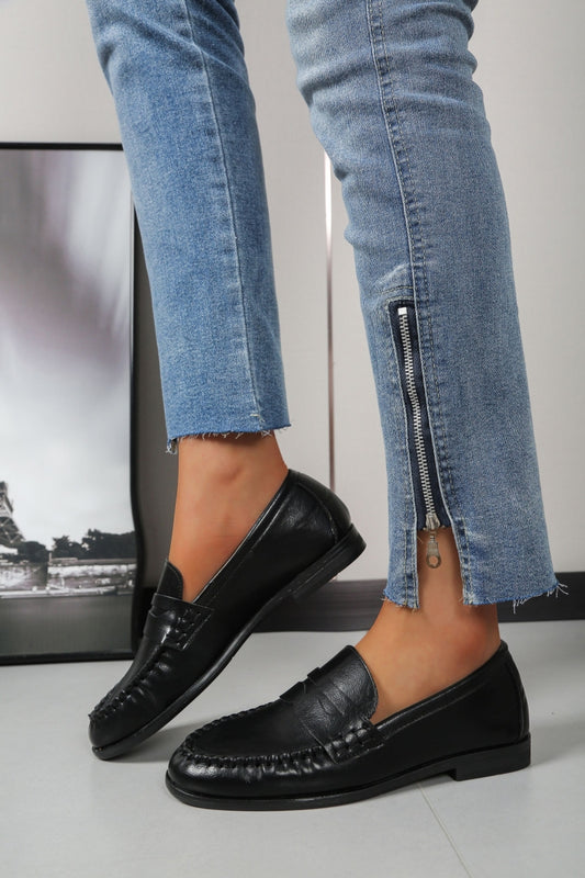 Leather Loafers - Black