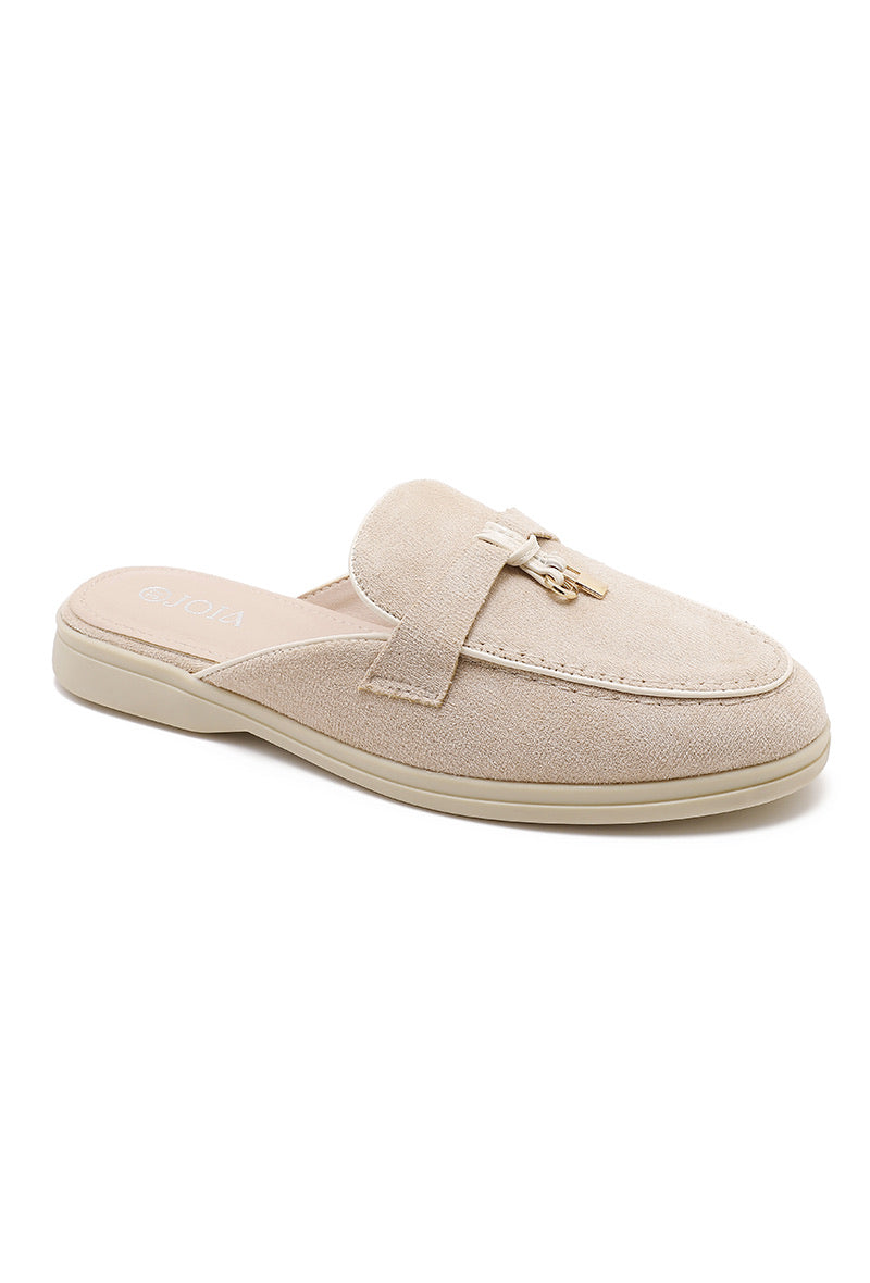 Suede loafer mules - Beige