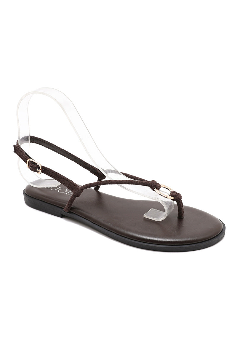 Ring-toe sandals - Brown